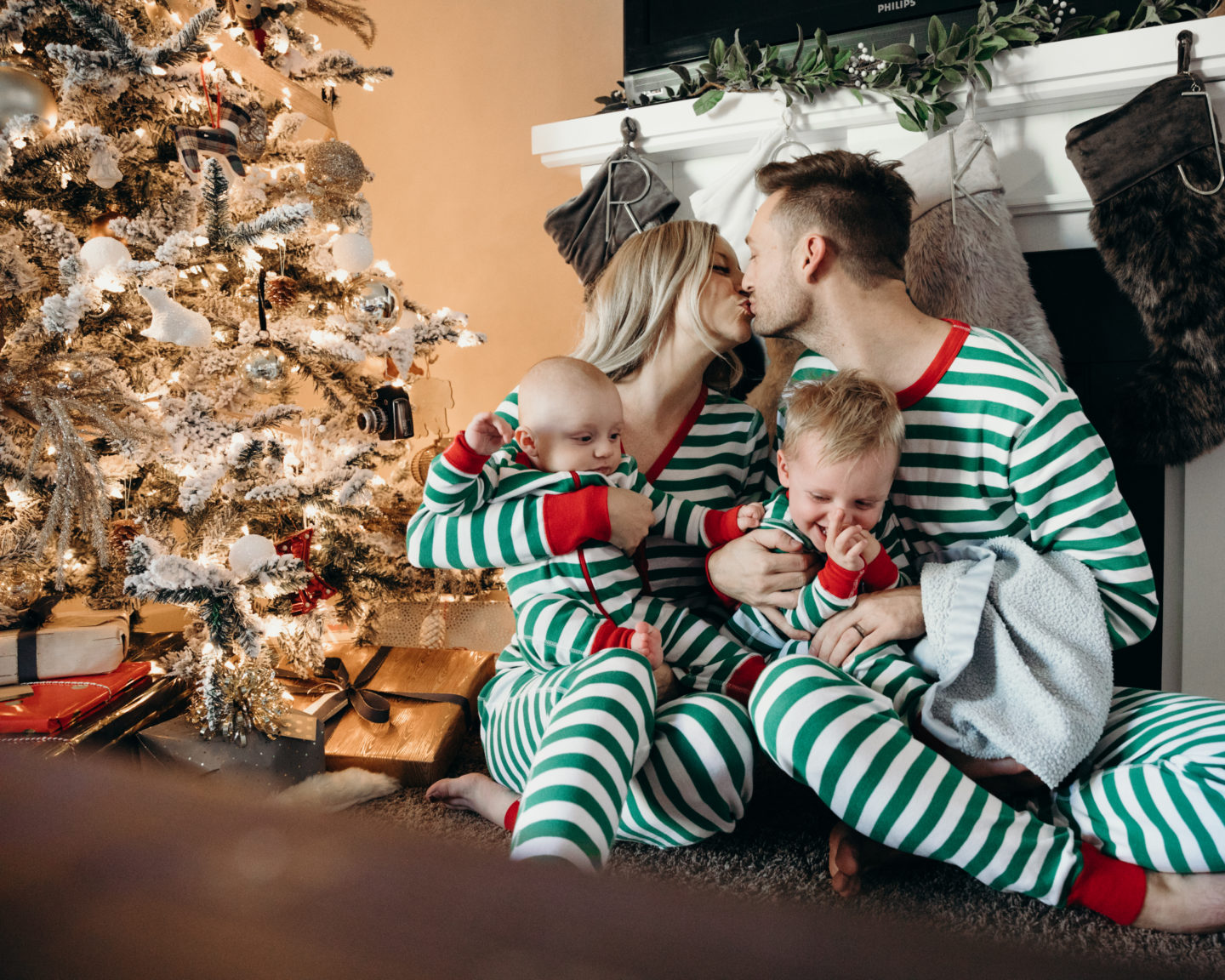 Matching Pj’s and a Gingerbread Train